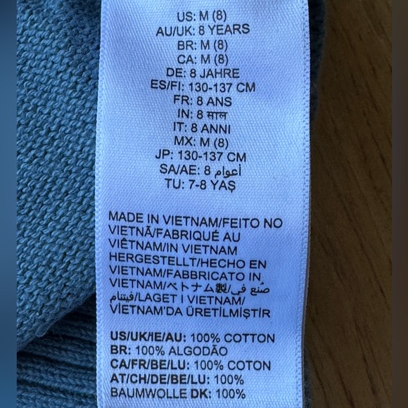 Amazon Essentials Blue Cat Girls Pullover Crewneck Sweater size Medium 8 - Picture 6 of 9